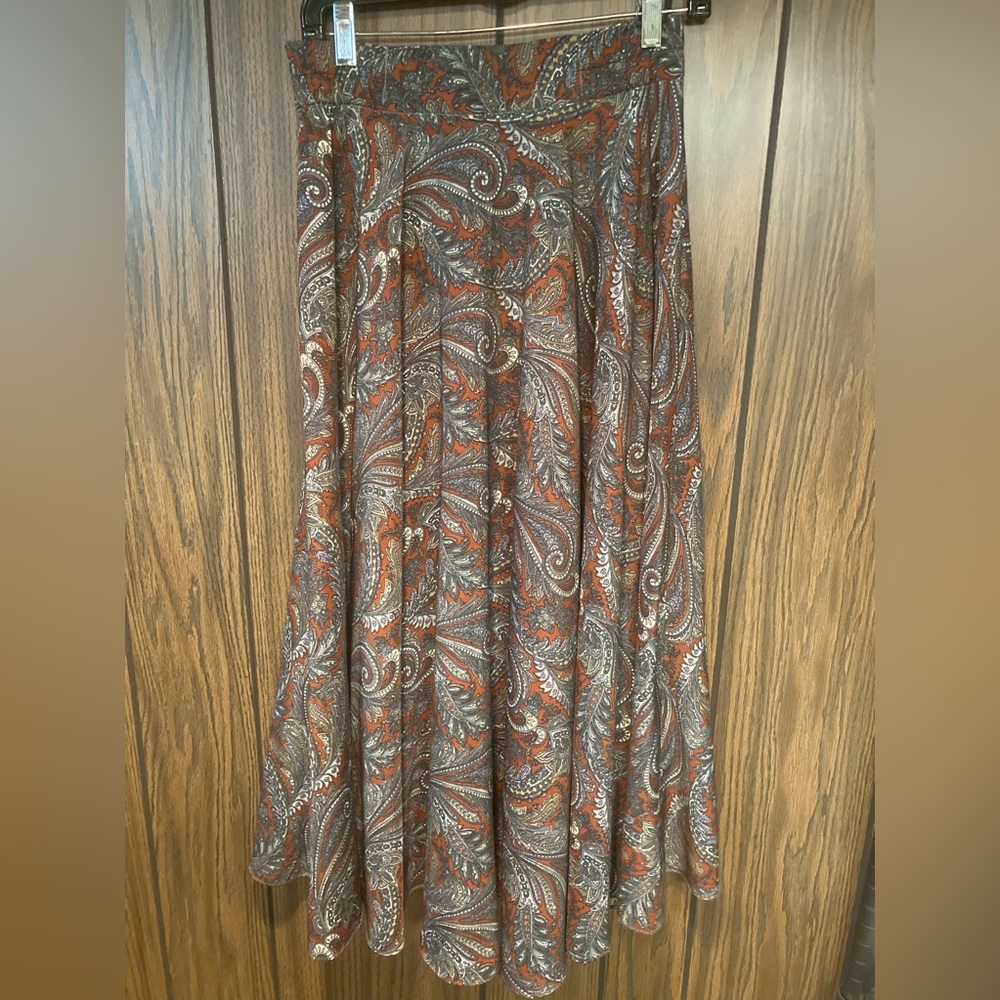 Lingdarl Italian Maxi Paisley Skirt circa 1989